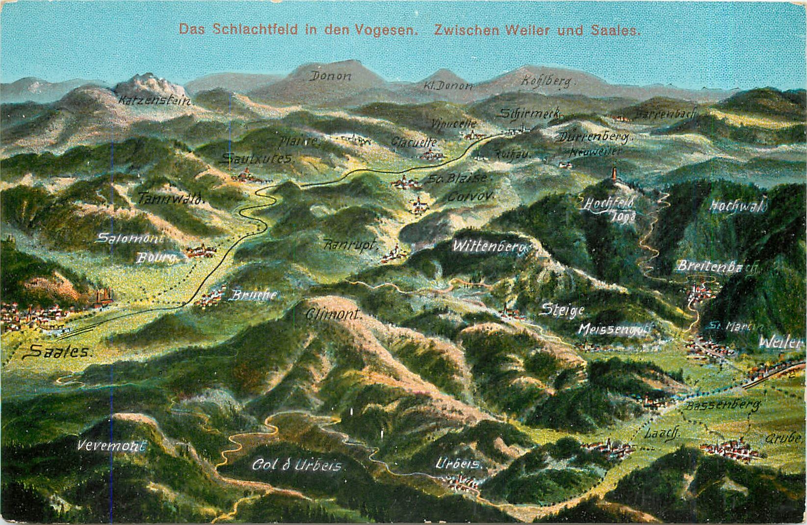 CPA CARTES GEOGRAPHIQUES Saales