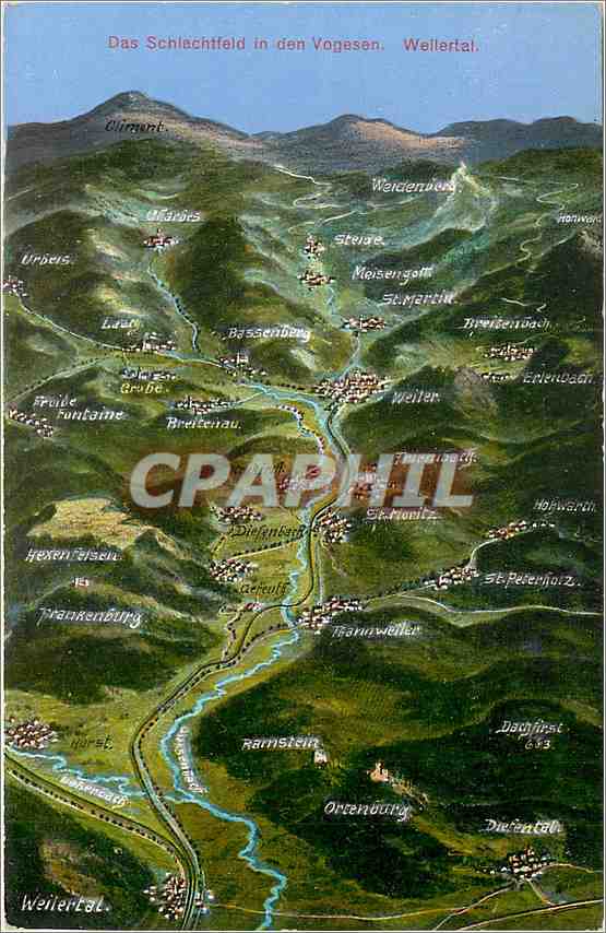 CPA CARTE GEOGRAPHIQUE Weilertal