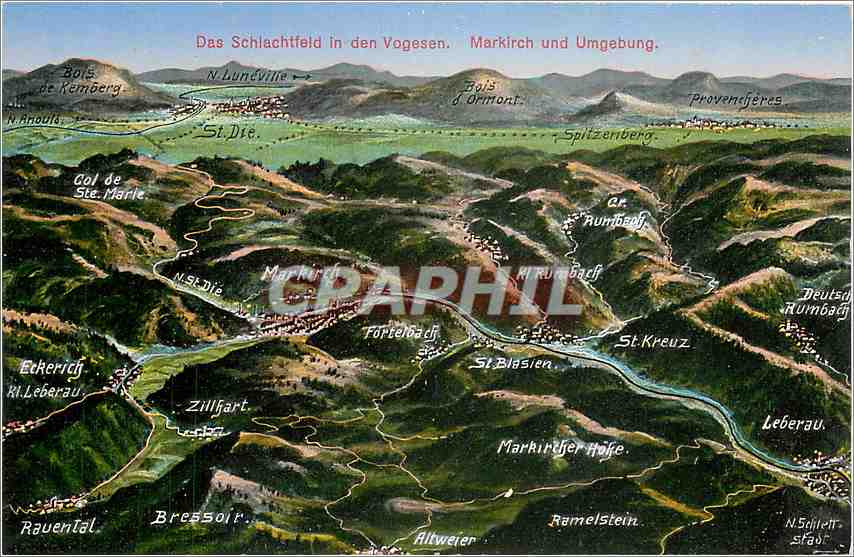 CPA CARTE GEOGRAPHIQUE Markirch