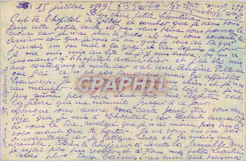CPA Voeux Fleurs  — Rückseite