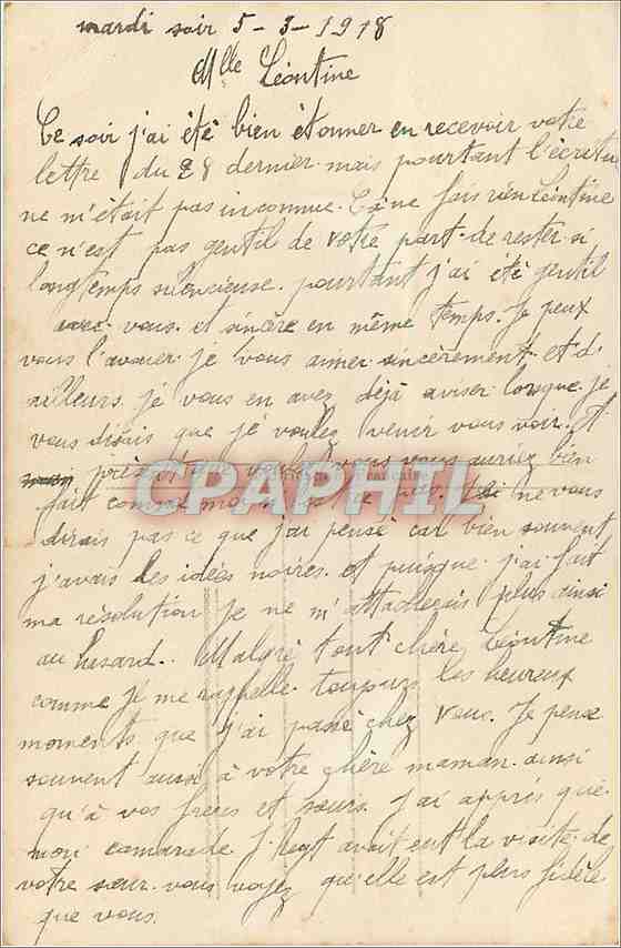 CPA Voeux Fleurs  — Rückseite