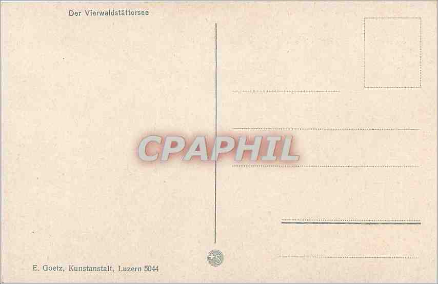 CPA Der Vierwaldstattersee — Rückseite