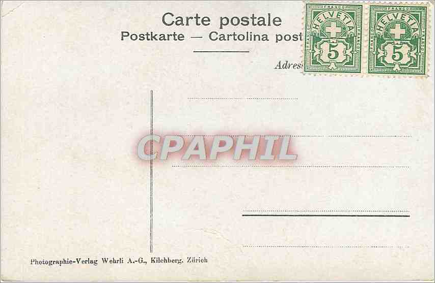 CPA ferrovia del Gottardo — Rückseite