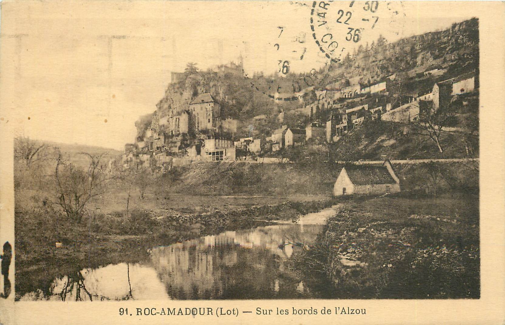 Roc-Amadour (Lot) — Sur les bords de l'Alzou — Éditeur : 91