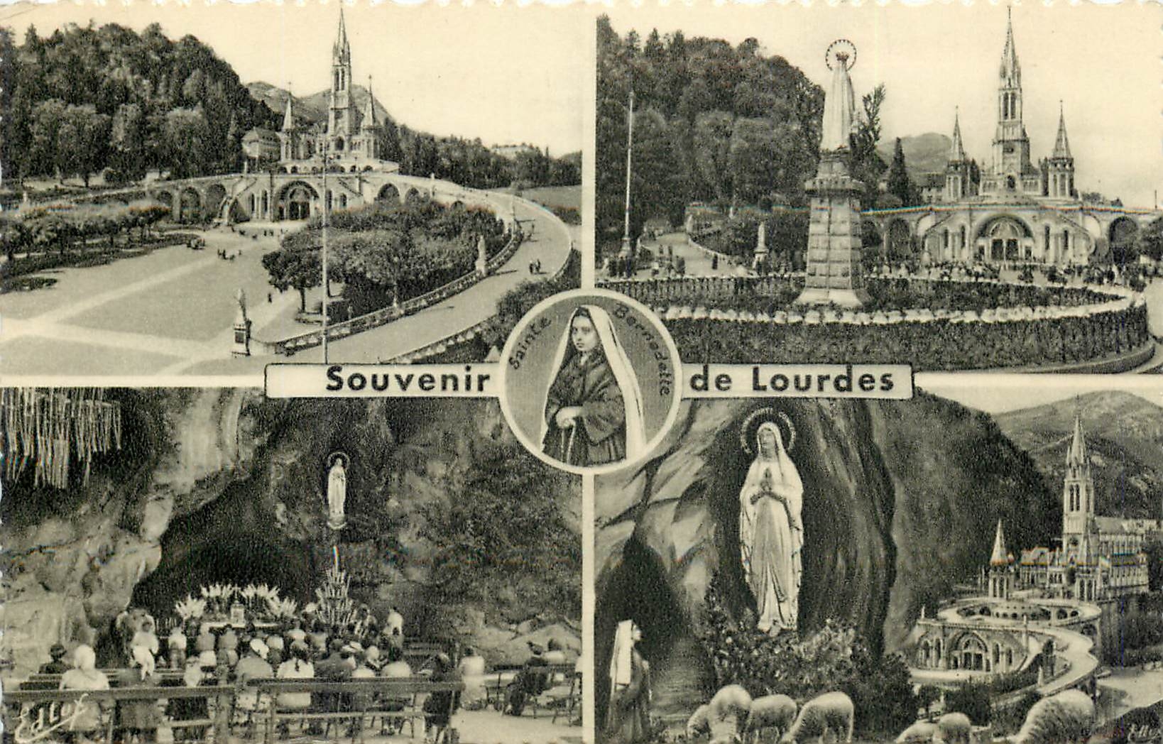Lourdes — Erinnerungskarte von Lourdes — Ausgabe P. Douces