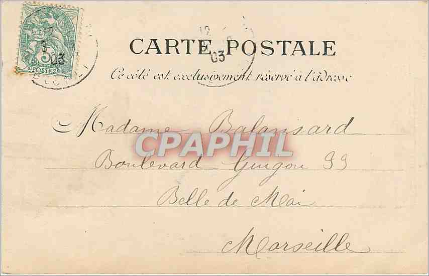 CPA PARIS-La Madeleine — Rückseite
