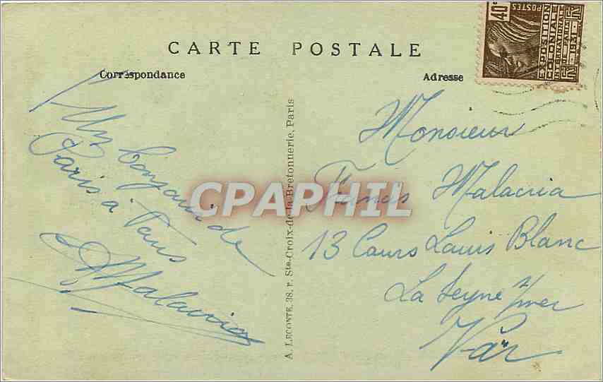 CPA PARIS NOTRE DAME — Verso