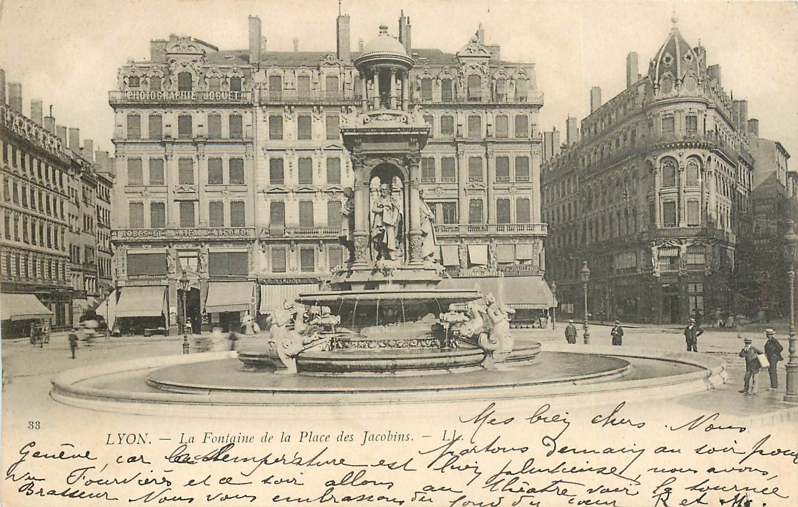 CPA LYON-L a Fontaine de la Place des Jacobins