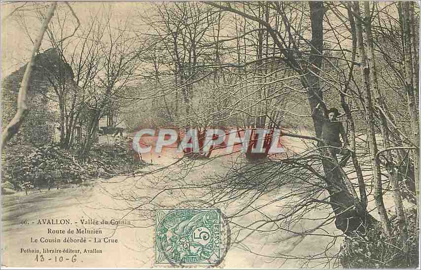 Avallon - Vallée du Cousin - Route de Meluzien - Le Cousin débordé - La Crue