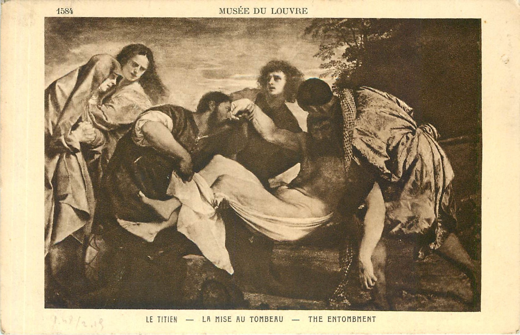 CPA LE TITIEN- LA MISE AU TOMBEAU Paris Musee du Louvre