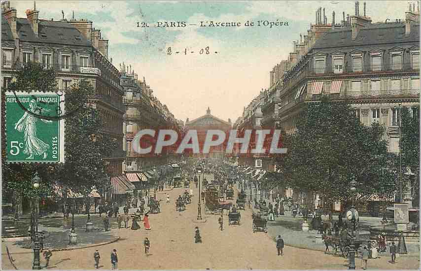 CPA PARIS-L'AVENUE DE L'OPERA