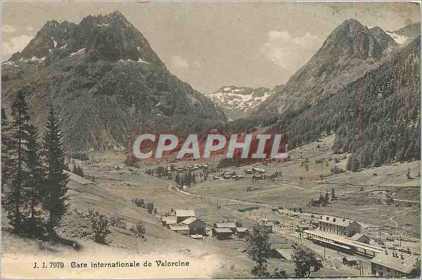 CPA GARE INTERNATIONALE DE VALORCINE
