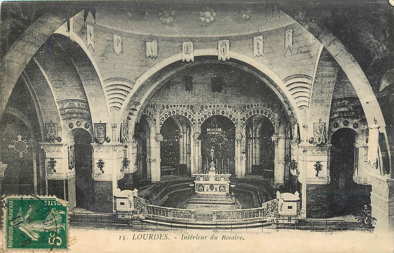 Lourdes - Intérieur du Rosaire — Édition F. Viron, n°15