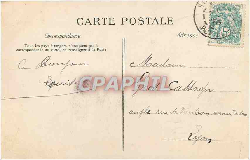 CPA ROYAT LES BAINS-Le Parc et le Casino — Rückseite