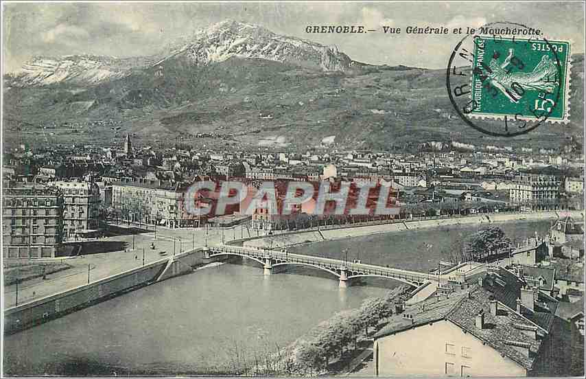 CPA grenoble - Vue generale et le Moucherotte