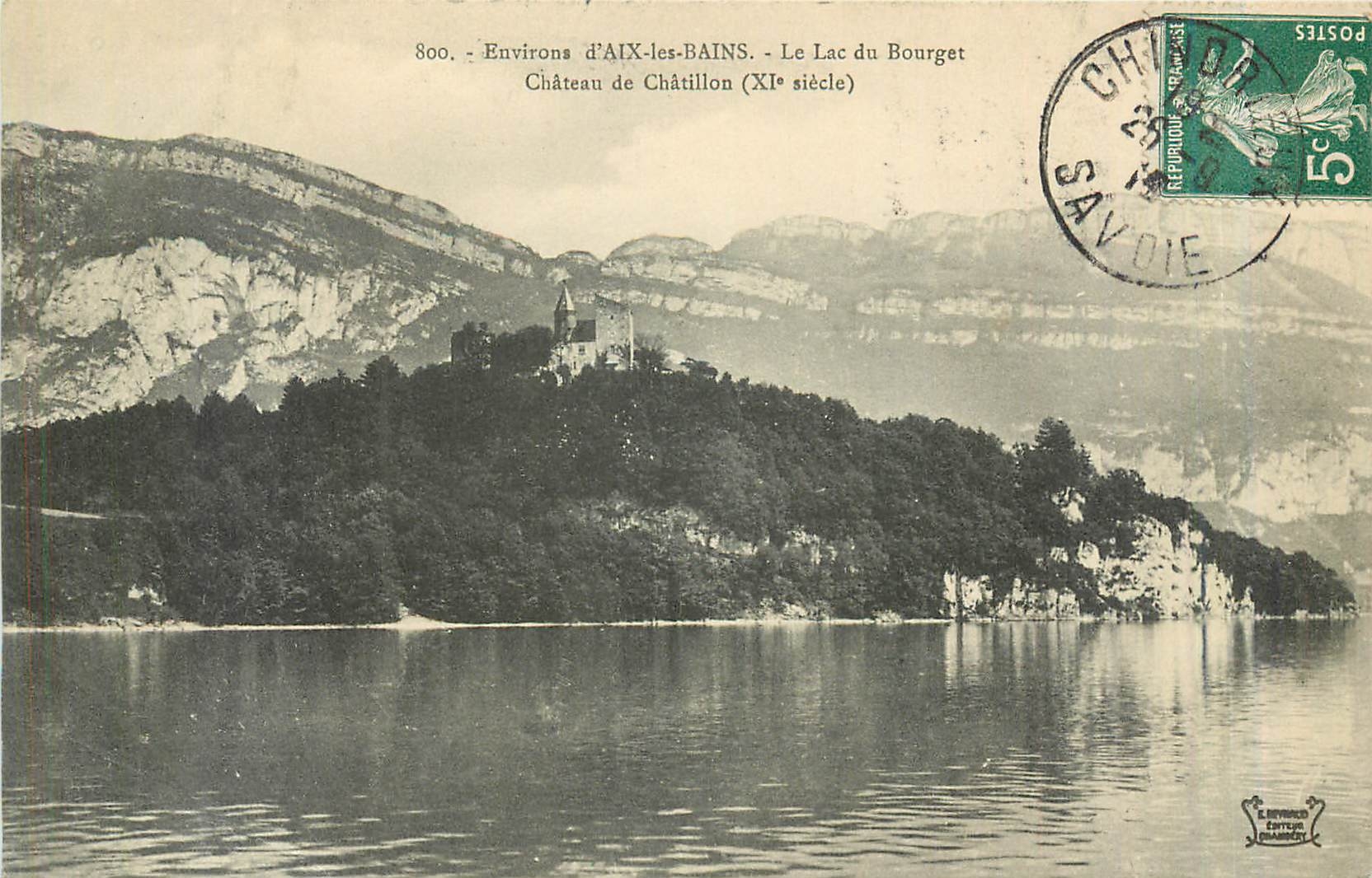 CPA Environs d'AIX LES BAINS-Le Lac du Borges-Chateau de Chatillon (Xieme siecle)