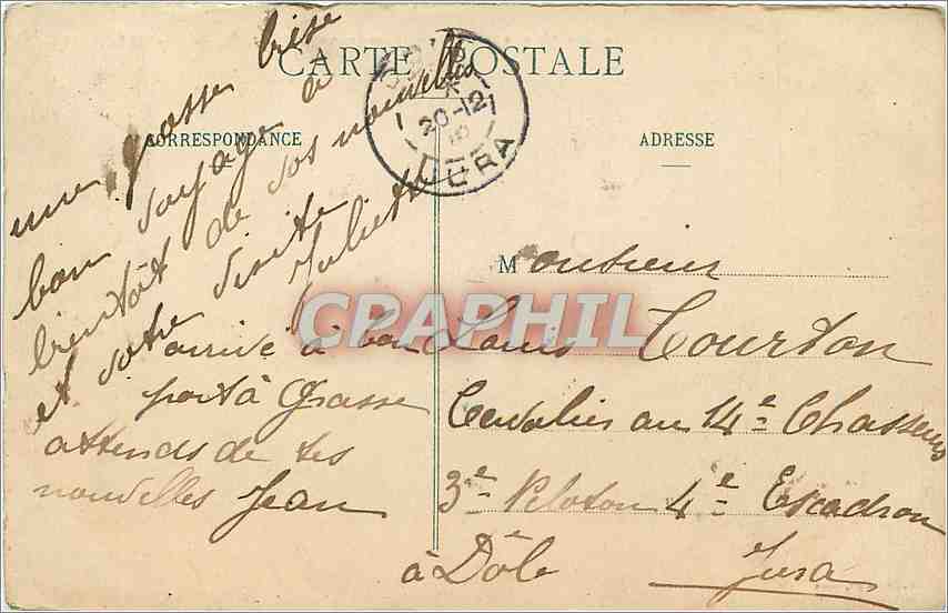 CPA Chasseurs Alpins Militaria — Rückseite
