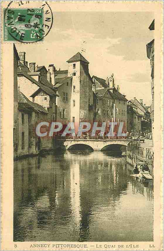 CPA ANNENCY PITTORESQUE-LE QUAI DE L'ILE