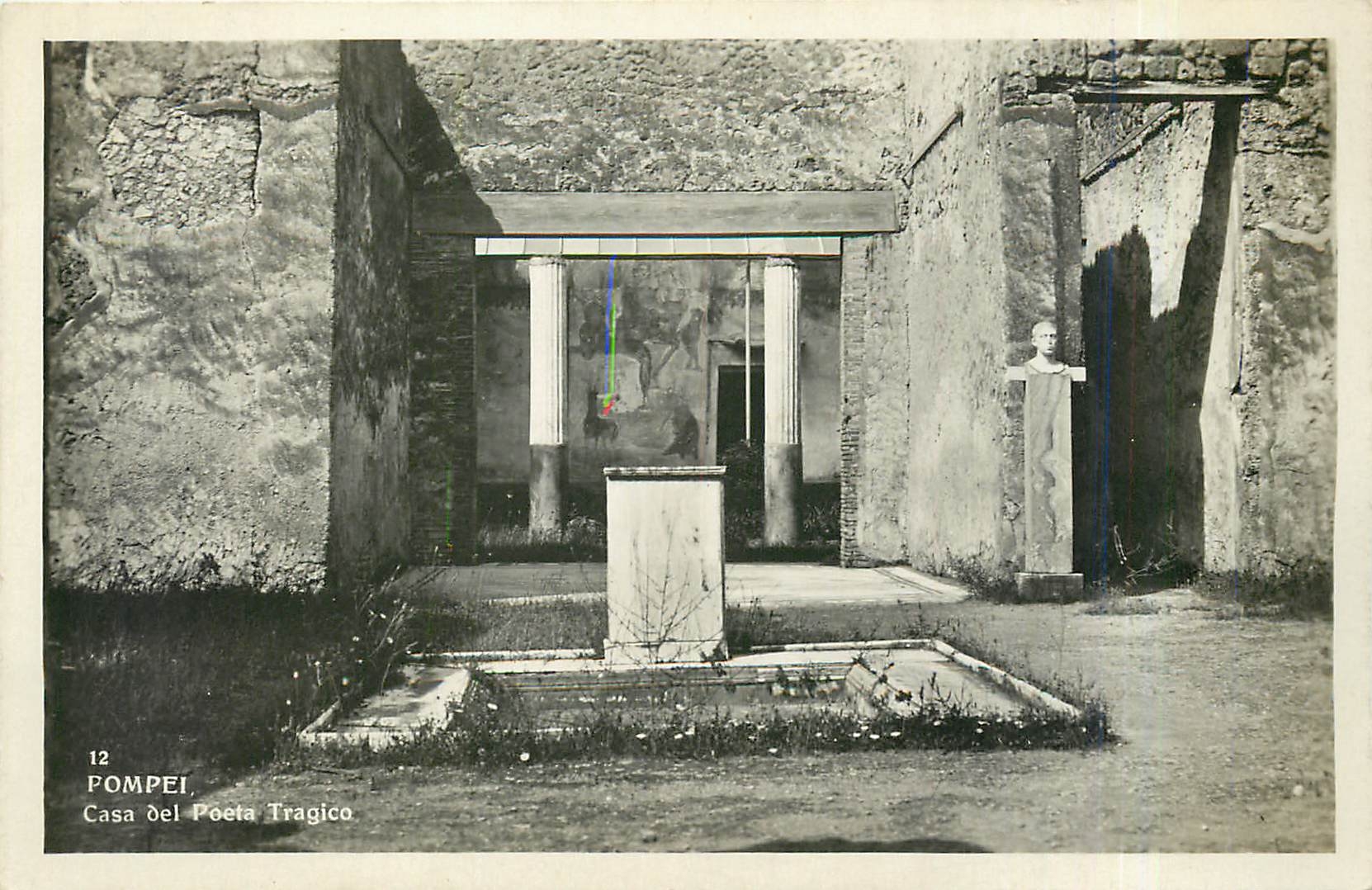 CPA Pompei- Casa del poela Tragica