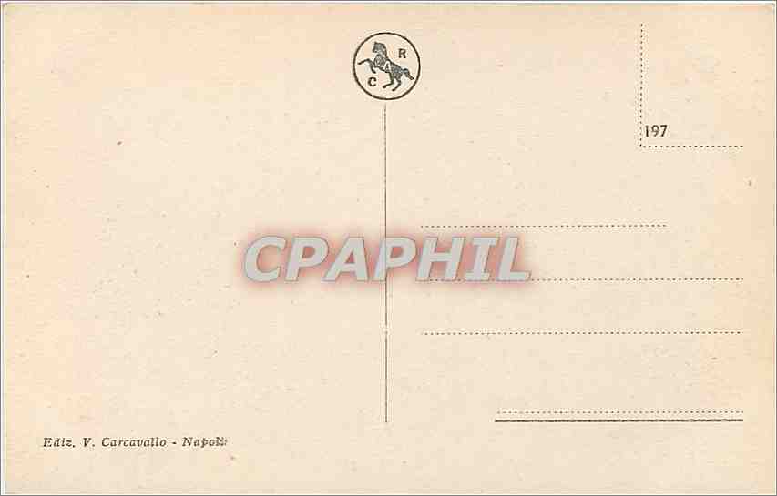 CPA Napoli-Via Partenope e Castel dell Ovo — Rückseite
