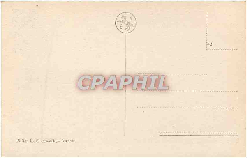CPA Napoli-Via Partenope e Castel dell Ovo — Rückseite