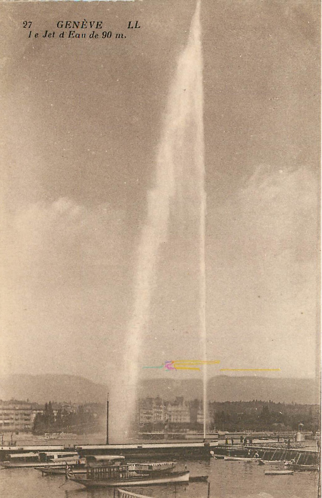 CPA GENEVE-Le Jet d'Eau de 90m