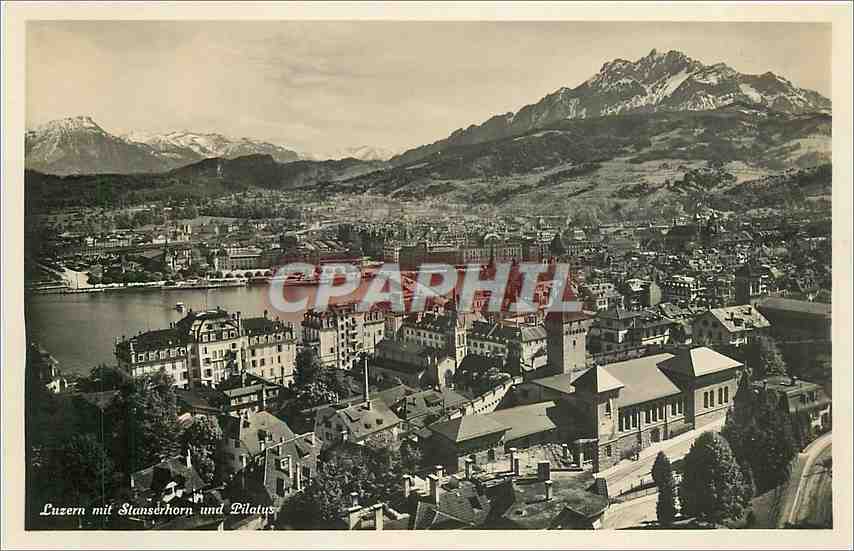 CPA Luzen mite Stanscrhorn und Pilatus
