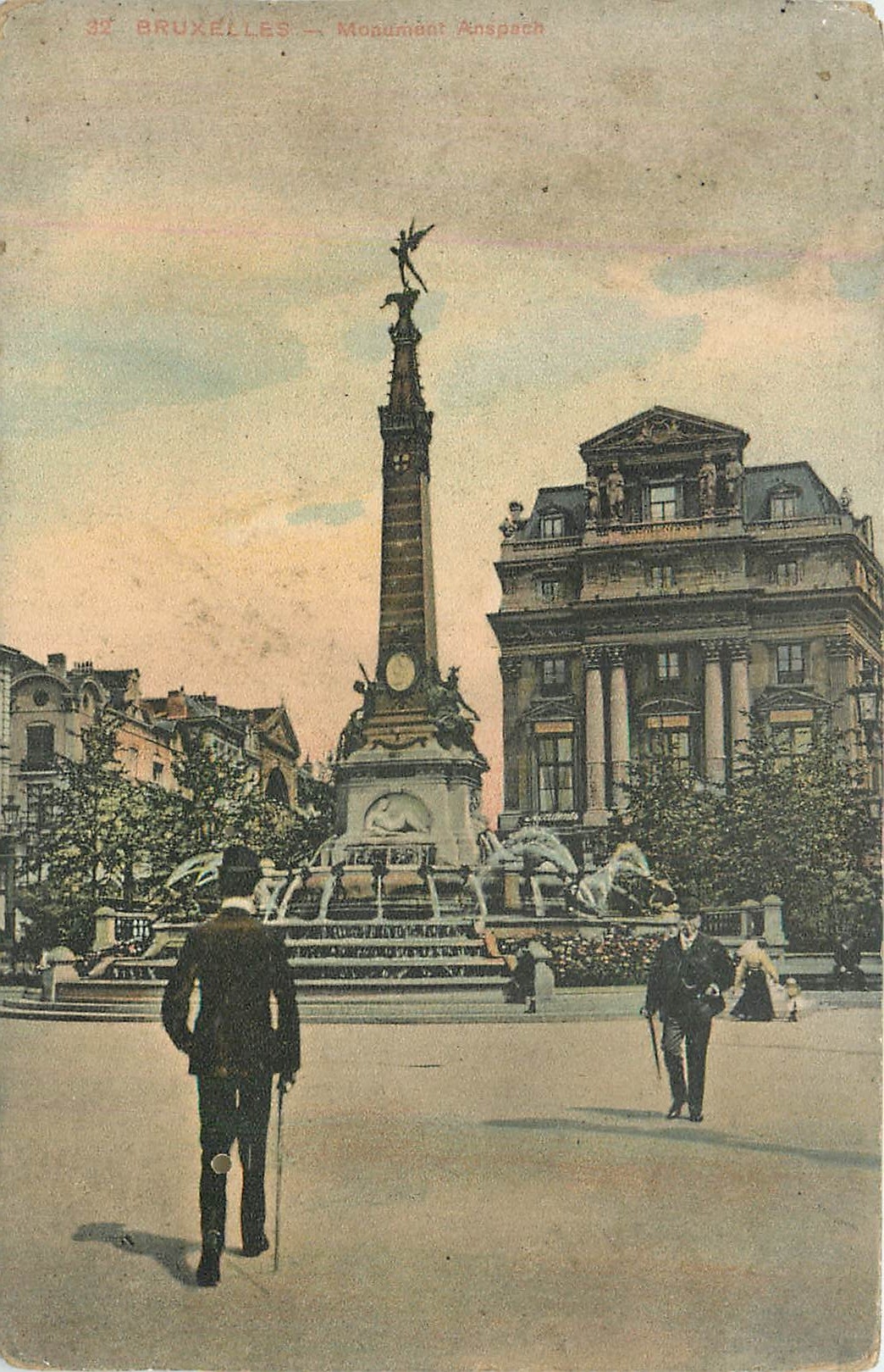 CPA BRUXELLES Monument Anspach