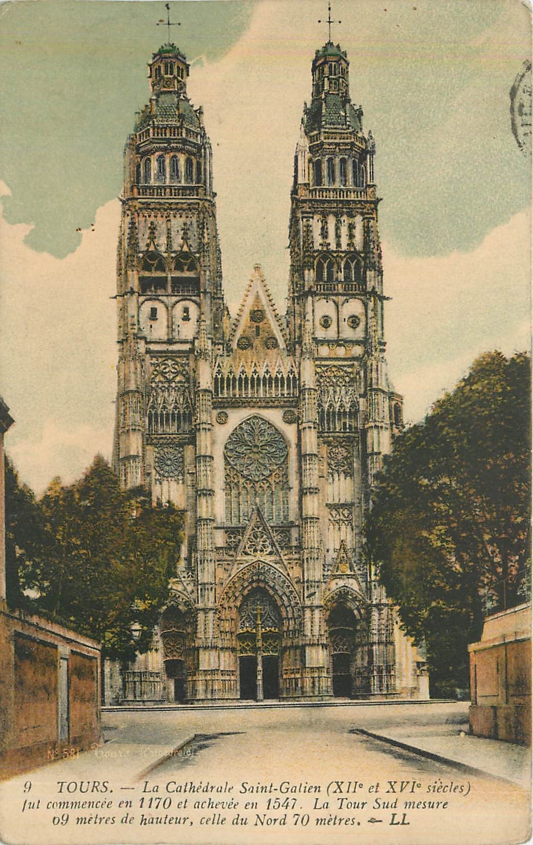 CPA TOURS-La Cathedrale Saint-Galien (XIIeme siecle