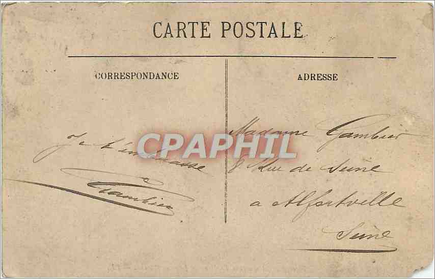 CPA CHERBOURG- La place du Chateau et le Teatre-Jour de Marché — Rückseite