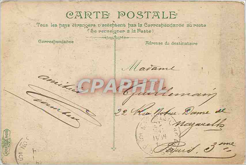 CPA La Baule-Vue generale de la Plage — Rückseite