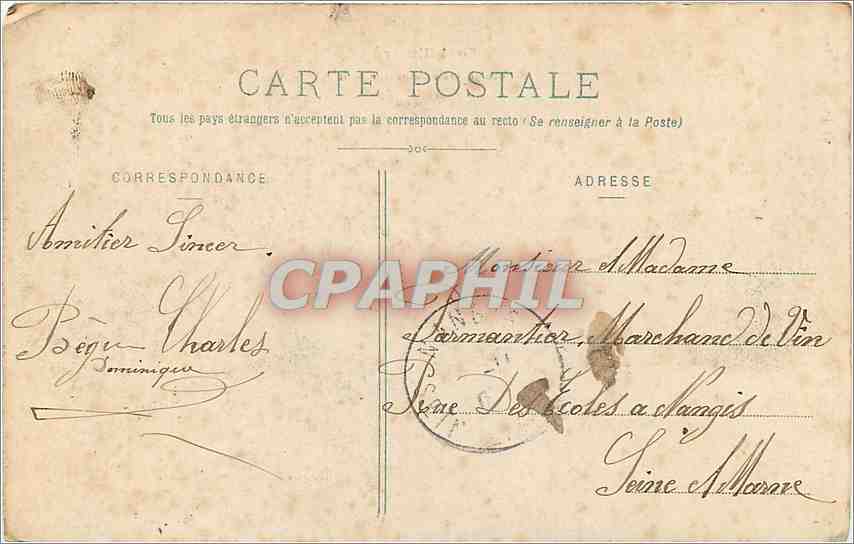 CPA Vue generale Saint-Gengoult Toul — Verso