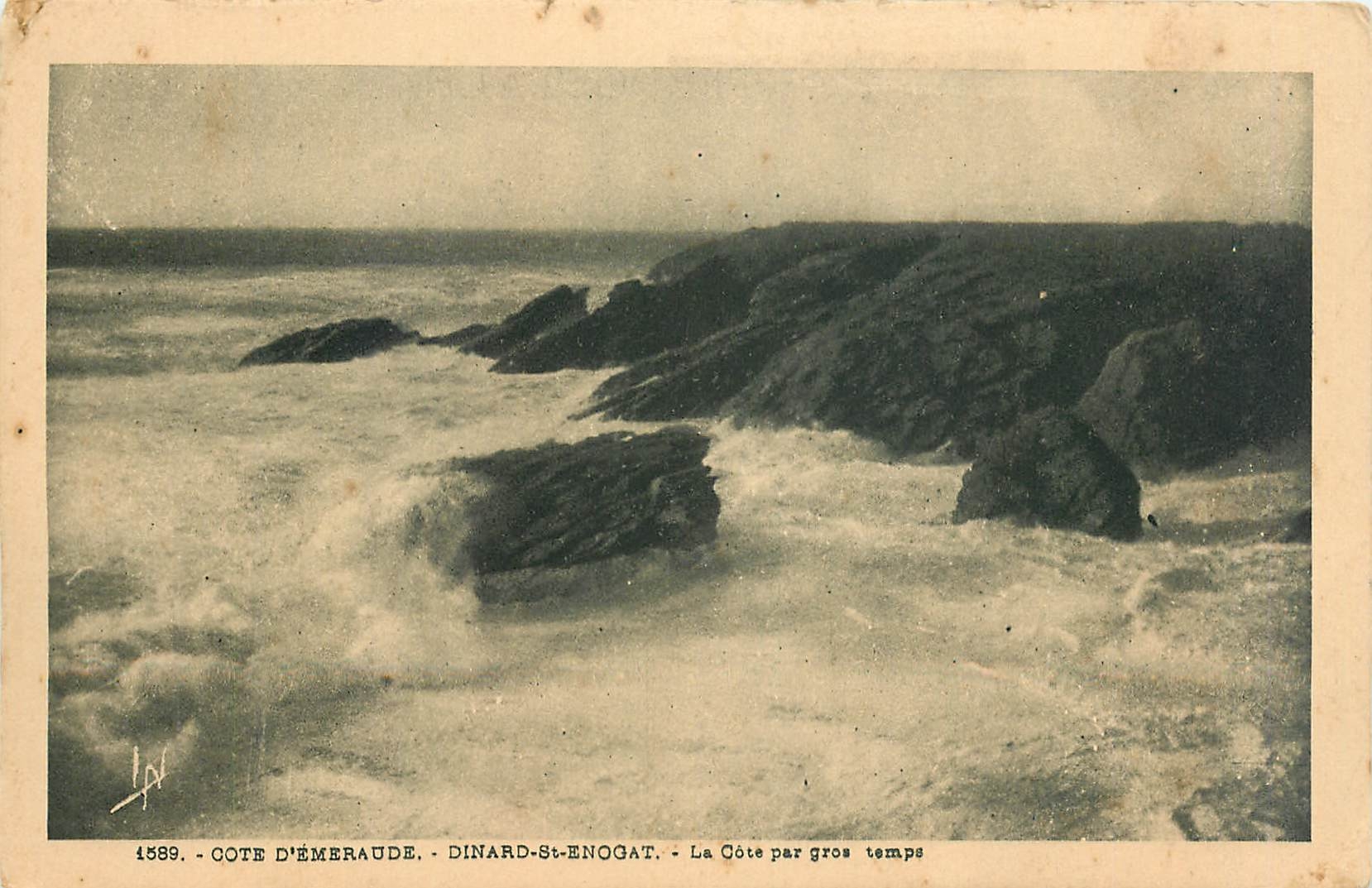 Côte d'Émeraude - Dinard-St-Enogat — La Côte par gros temps — Laurent-Nel, Reunnes