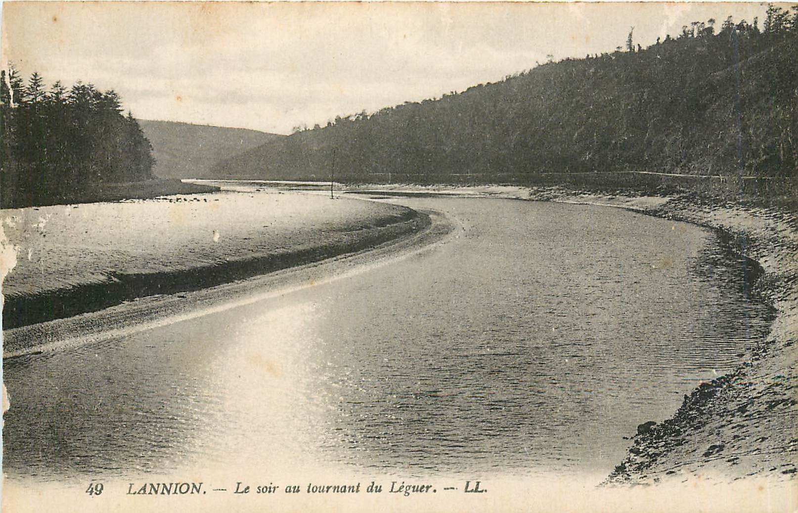 CPA LANNION-Le soir au tournant du Leger-LL
