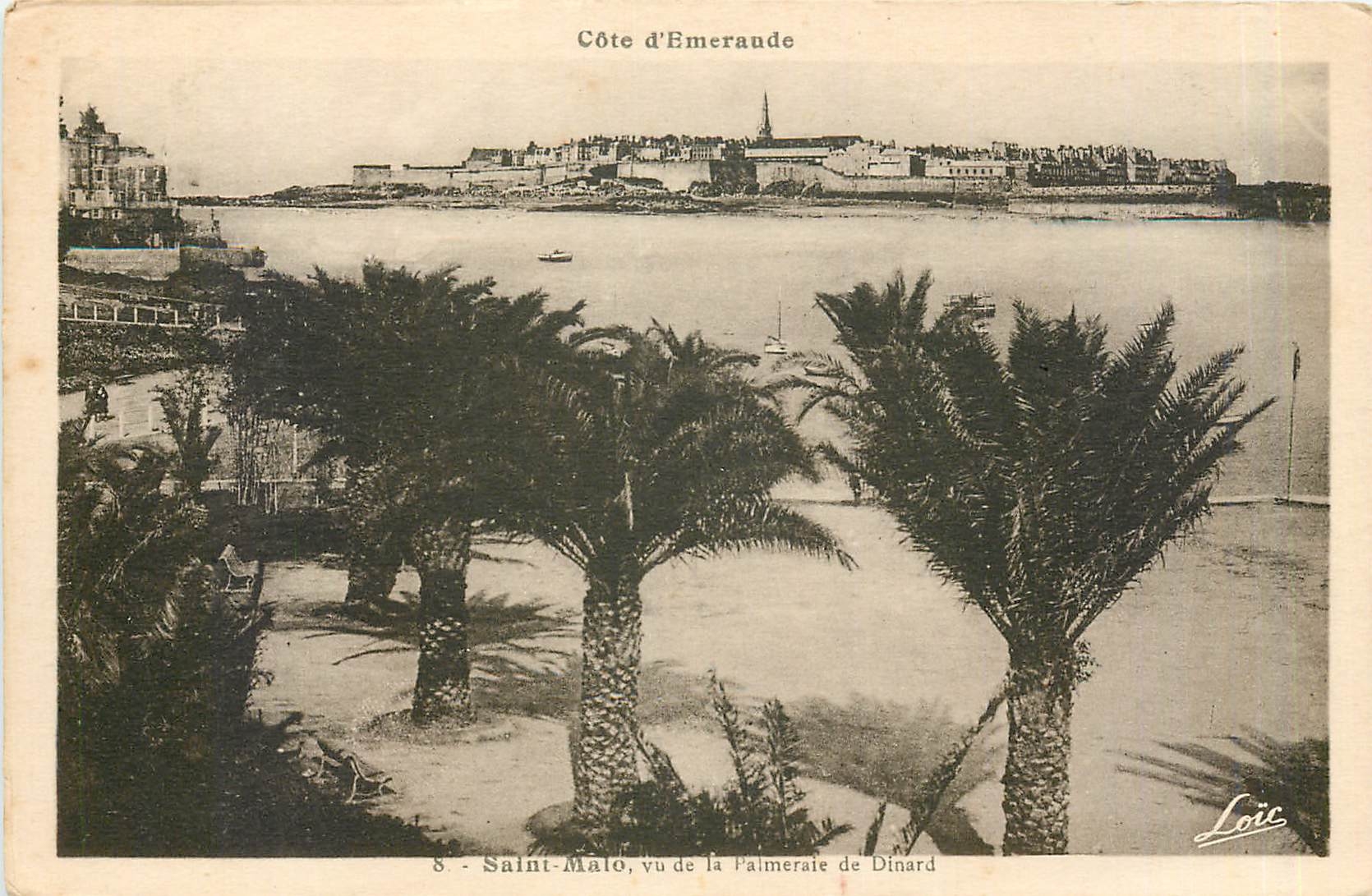 Saint-Malo, Ansicht von der Palmeraie de Dinard — Küste der Smaragde — Loïc