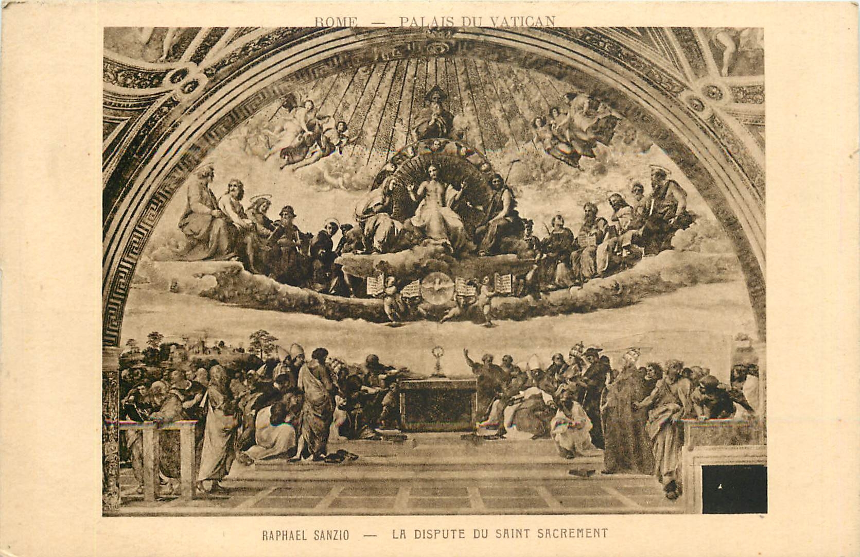 CPA LA DISPUTE DU SAINT SACREMENT-ROME-PALAIS DU VATICAN