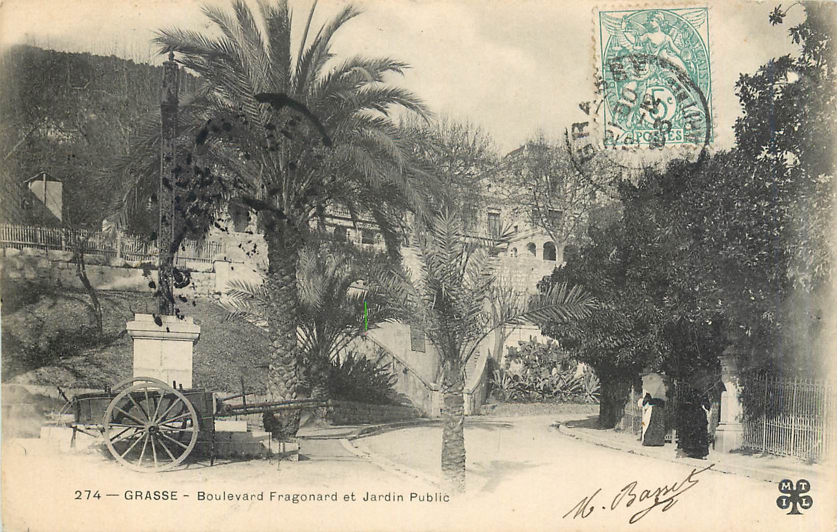 CPA GRASSE-Boulevard Fragonard et Jardin Public