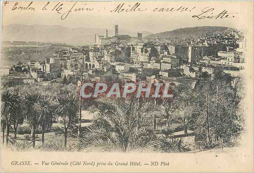 CPA GRASSE-Vue generale(Cote Nord)prise du Grand Hotel-ND