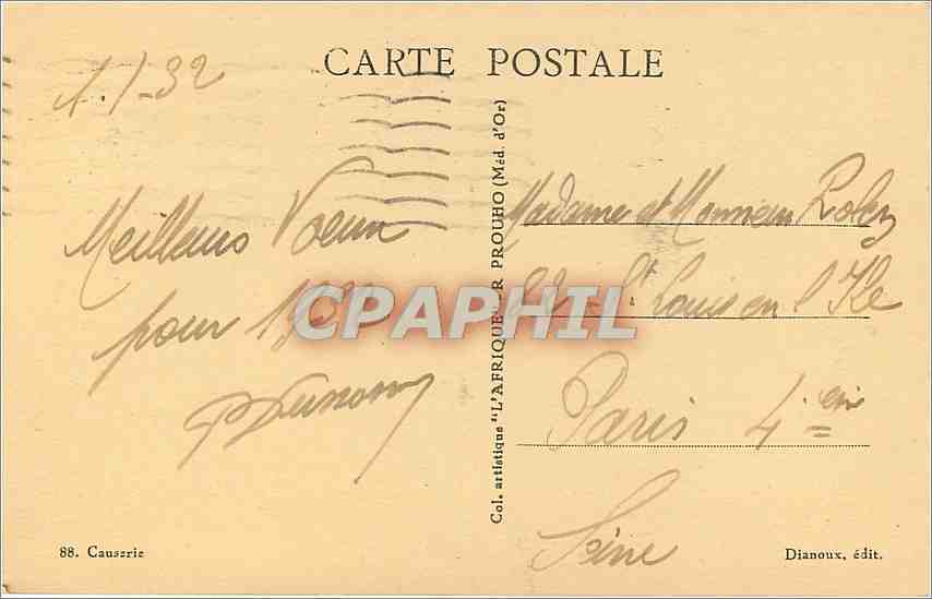 CPA Pierre arguetant-Des Colonnes muettes…Des corps aussi enveloppeque les ames…on cause…mais les pa — Verso