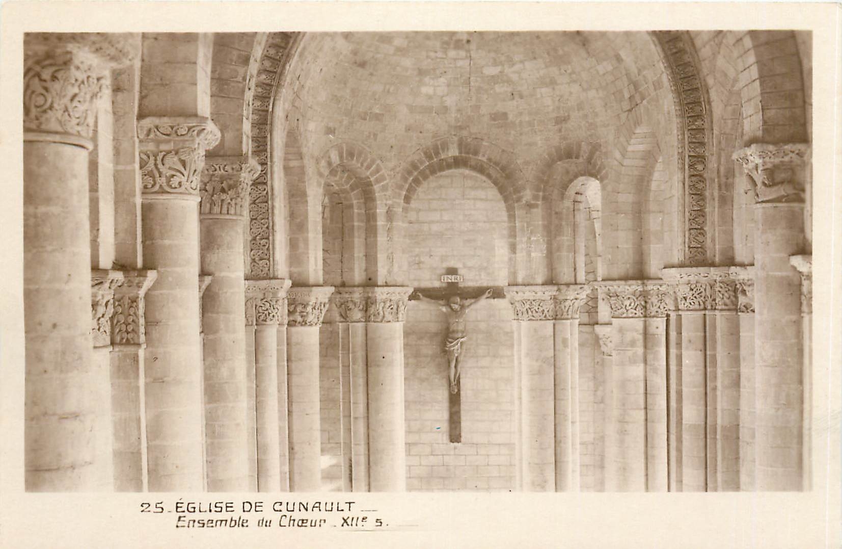 CPA EGLISE DE CUNAULT-Ensemble du Choeur XII eme s