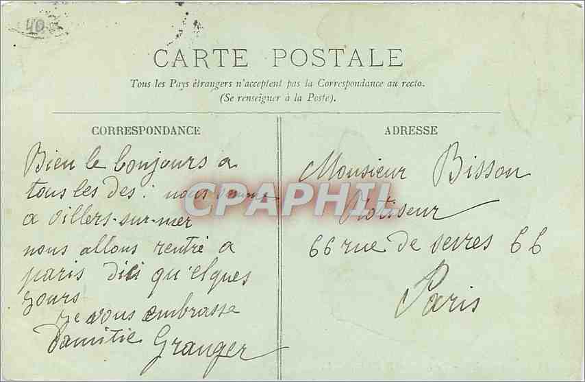CPA VILLERS-s MER-La Plage et la Digue-LL — Rückseite