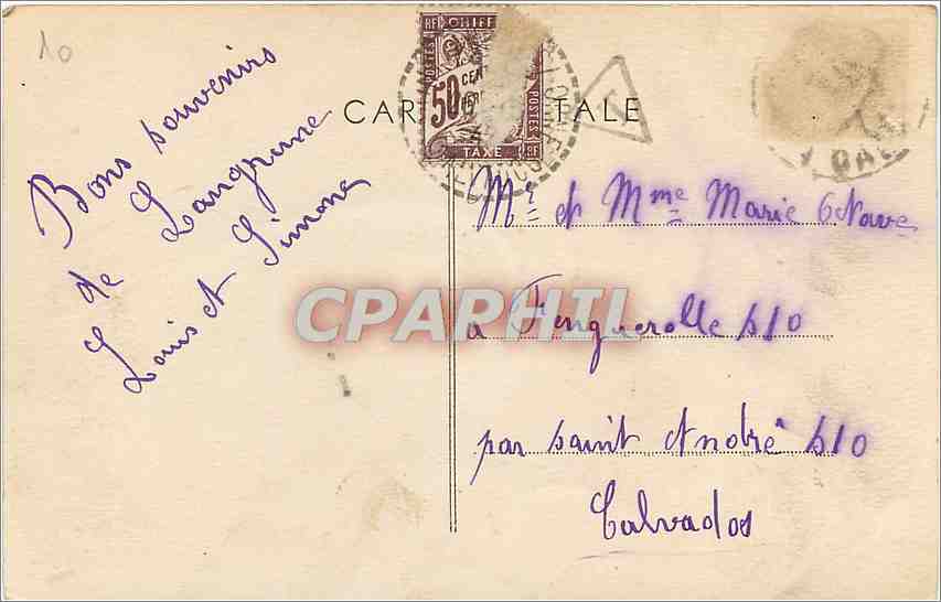 Langrune-sur-Mer (Calvados) — Les Falaises — phot. Langlois — Verso