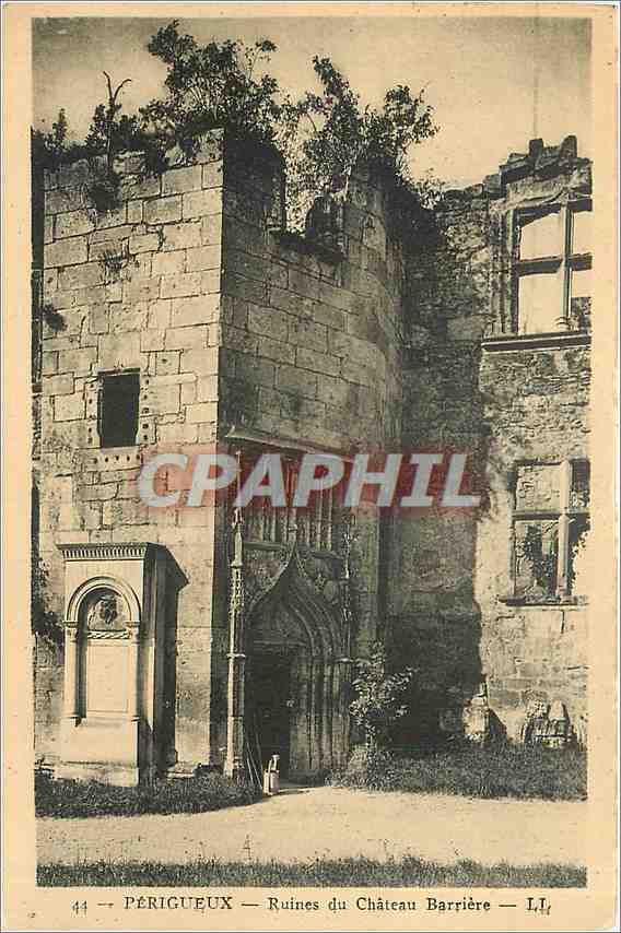 CPA PERIGUEUX-Ruines du Chateau Barriere-LL