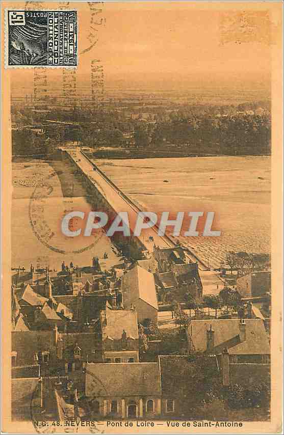 CPA NEVERS-Pont de Loire-vue de Saint Antoine