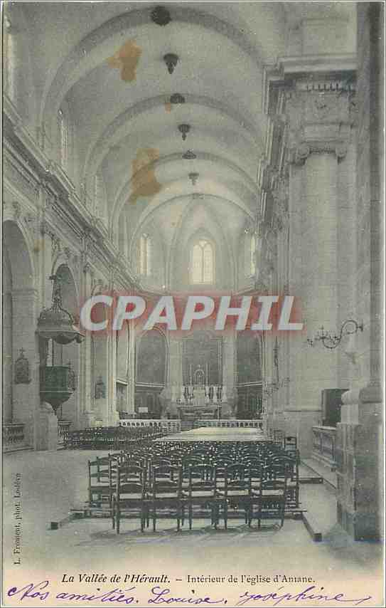 CPA la Vallee de Herault-Interieur de l'Eglise d'Amane