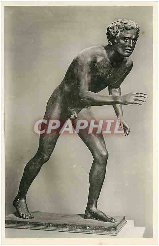 CPA NAPOLI-Musen Nazionale.Discobolo o Efebolottalore(Bronzotico)