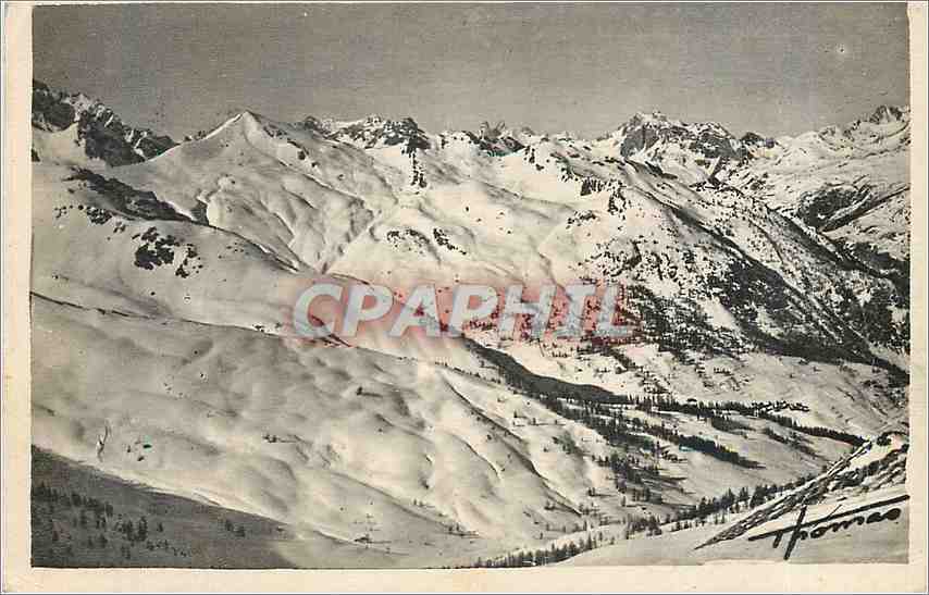 CPA SERRE-CHEVALLIER(2483M) La pointe de Cucumelle Aiguilles d'avres et villade de Frejus
