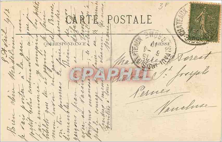 Grignan — Intérieur du Château — Le Grand Perron de la Façade François Ier — La Tour Sévigné — Édition Vaugelas — Back