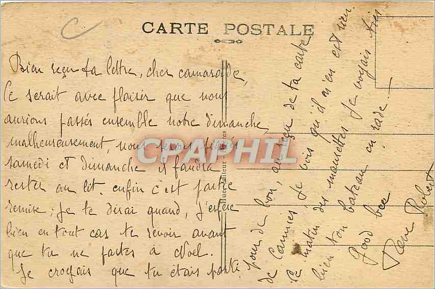Hyères pittoresque — Brume matinale sur la vieille Ville — F. Thue, n°96 — Verso