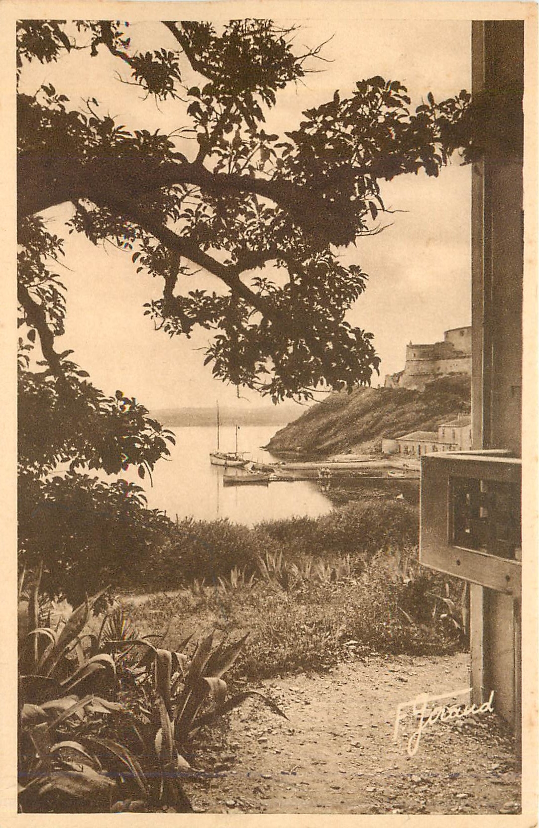 CPA Ile de Port-Cros.Commune d'Hyeres(Var).De l'Hostellerierovencale:le Port et le Fort Francois